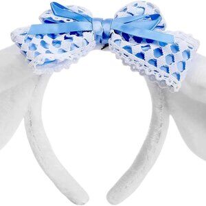 Bunny Ears Headband Furry Rabbit Puppy Dog Ears Headband Cute JK Bowknot Headwea